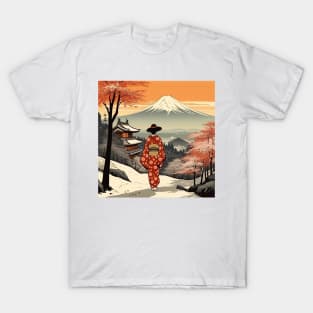 Lady And Mountain T-Shirt